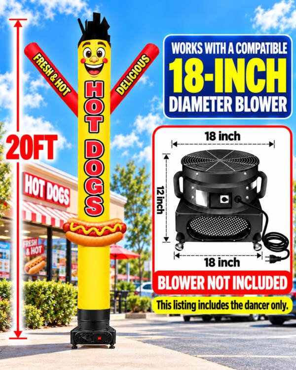 20FT Hot Dogs Air Dancer