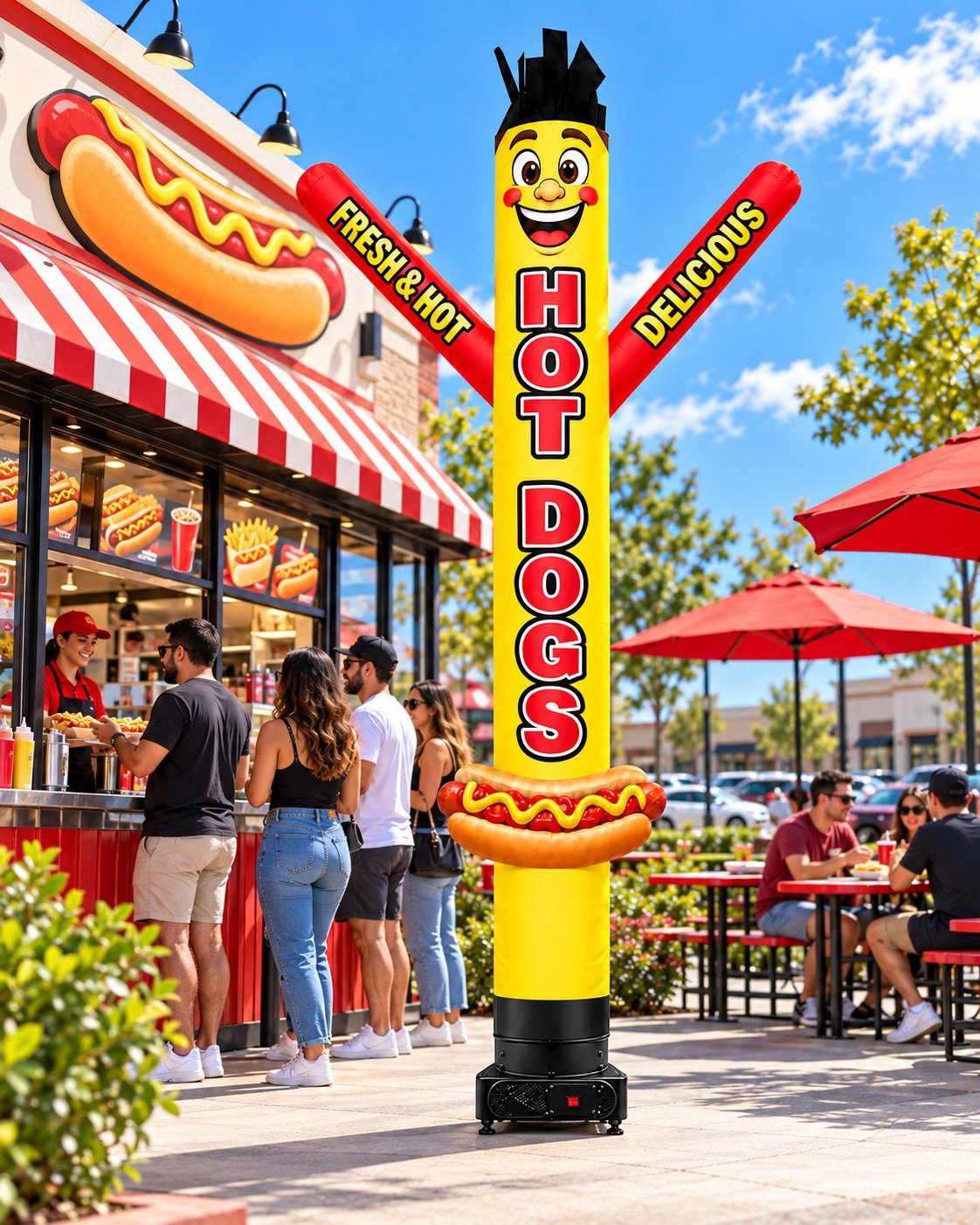 20FT Hot Dogs Air Dancer