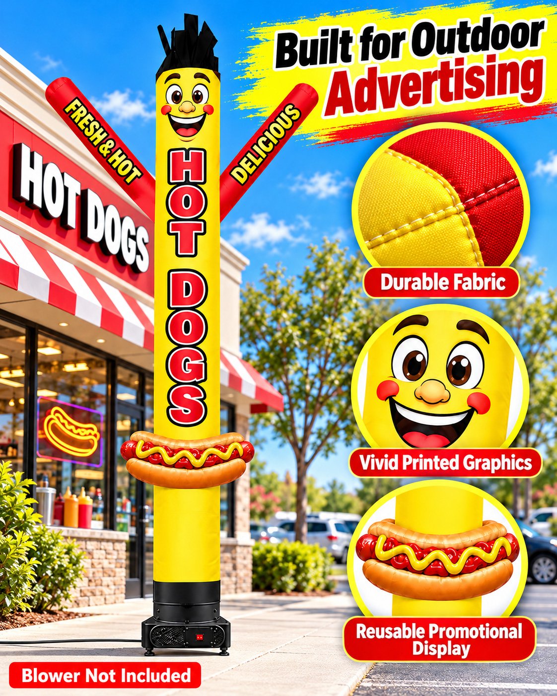 20FT Hot Dogs Air Dancer