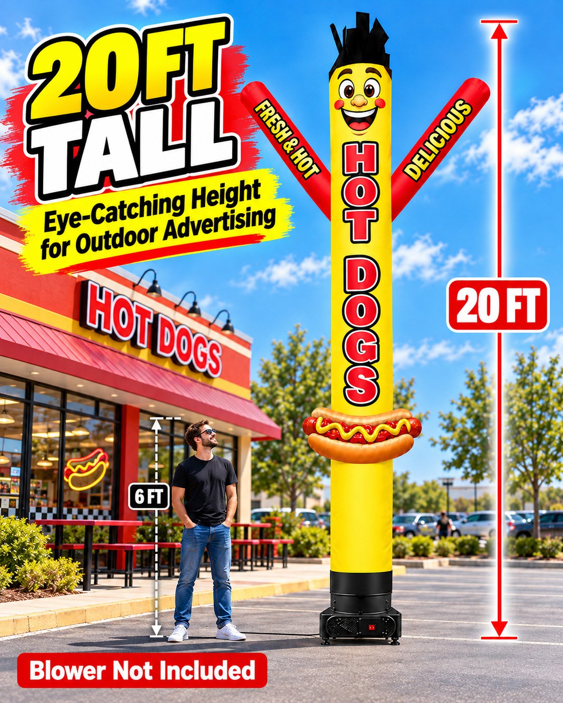 20FT Hot Dogs Air Dancer
