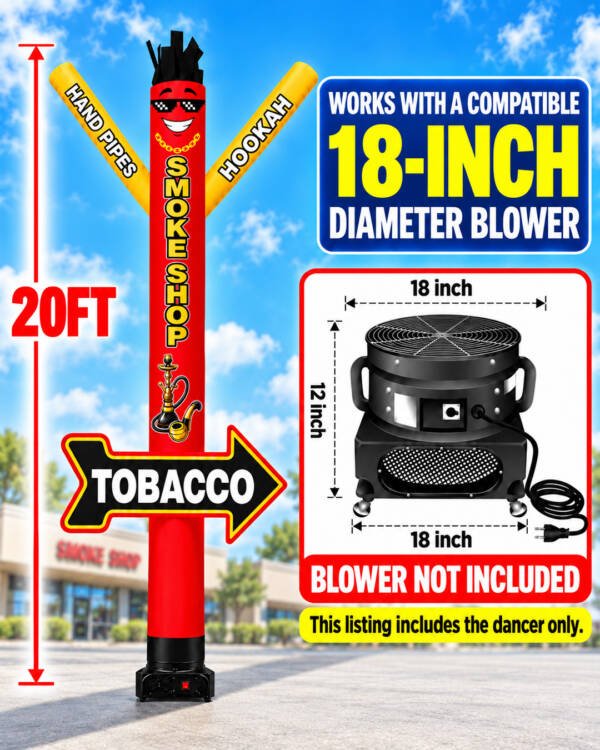 20FT Smoke Shop Air Dancer with Tobacco Arrow