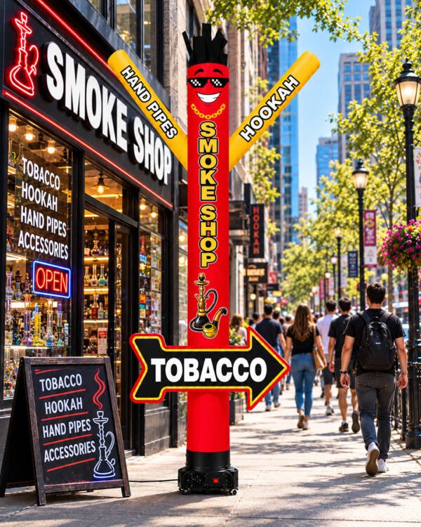 20FT Smoke Shop Air Dancer with Tobacco Arrow