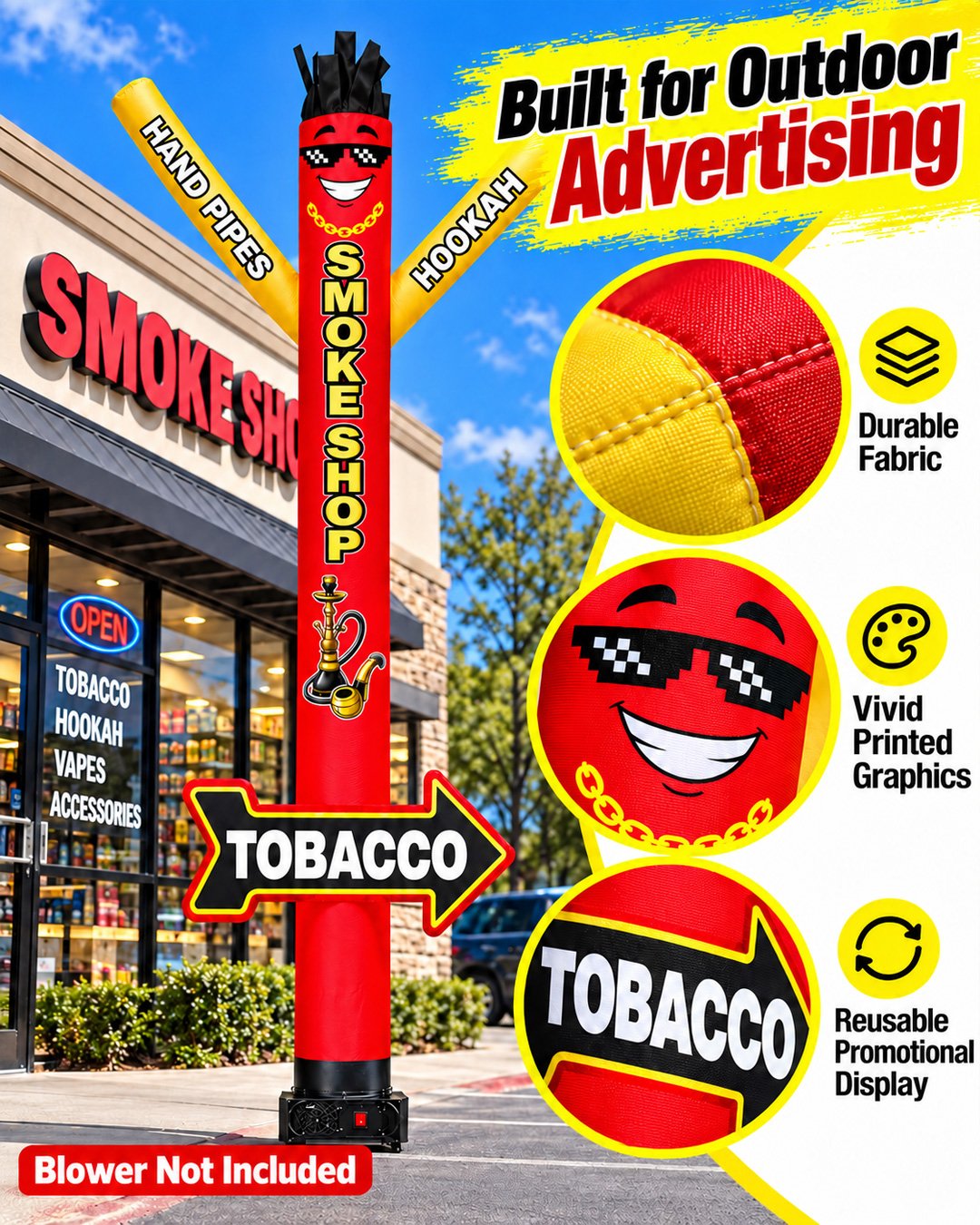 20FT Smoke Shop Air Dancer with Tobacco Arrow