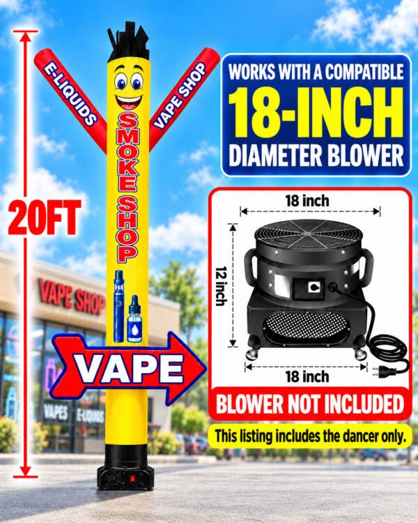 20FT Smoke Shop Air Dancer with VAPE Arrow