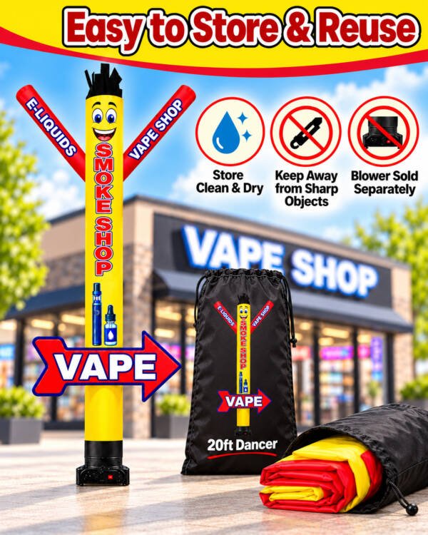 20FT Smoke Shop Air Dancer with VAPE Arrow