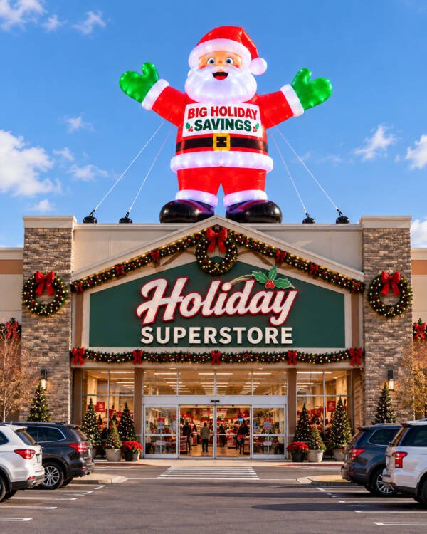 22ft Giant Santa Rooftop Advertising Inflatable Balloon