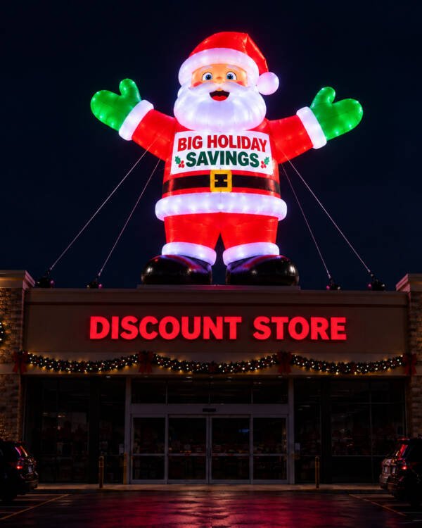 22ft Giant Santa Rooftop Advertising Inflatable Balloon