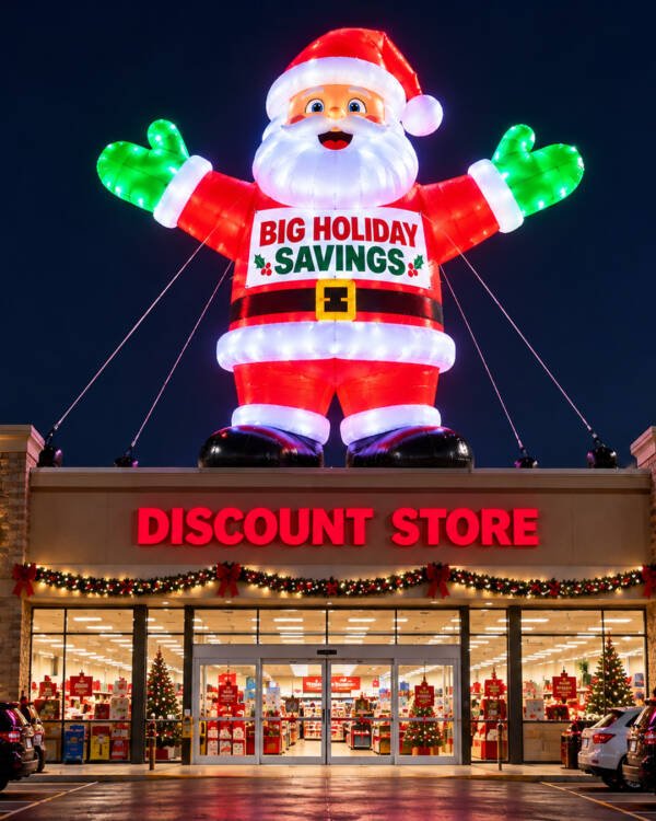 22ft Giant Santa Rooftop Advertising Inflatable Balloon