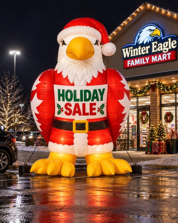 22ft Santa Claws Eagle Giant Rooftop Advertising Inflatable Balloon