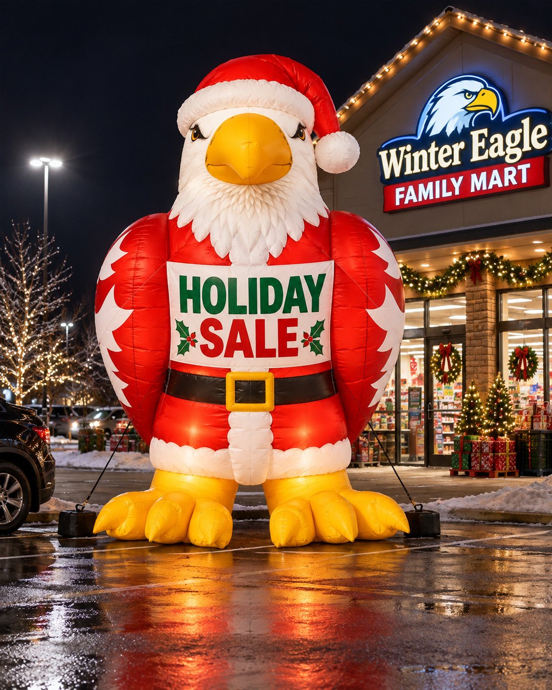 22ft Santa Claws Eagle Giant Rooftop Advertising Inflatable Balloon