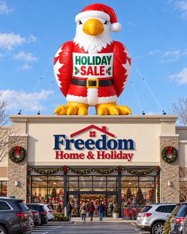 22ft Santa Claws Eagle Giant Rooftop Advertising Inflatable Balloon