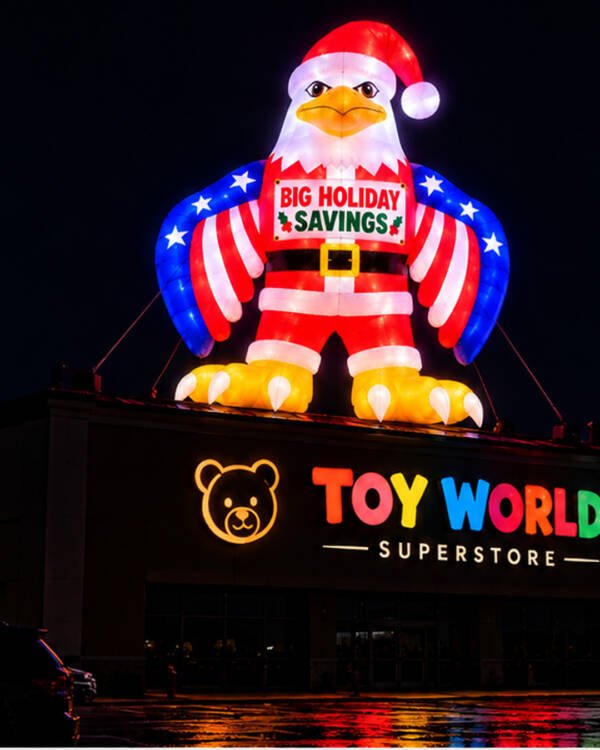 22ft Santa Claws Eagle Giant Rooftop Advertising Inflatable Balloon