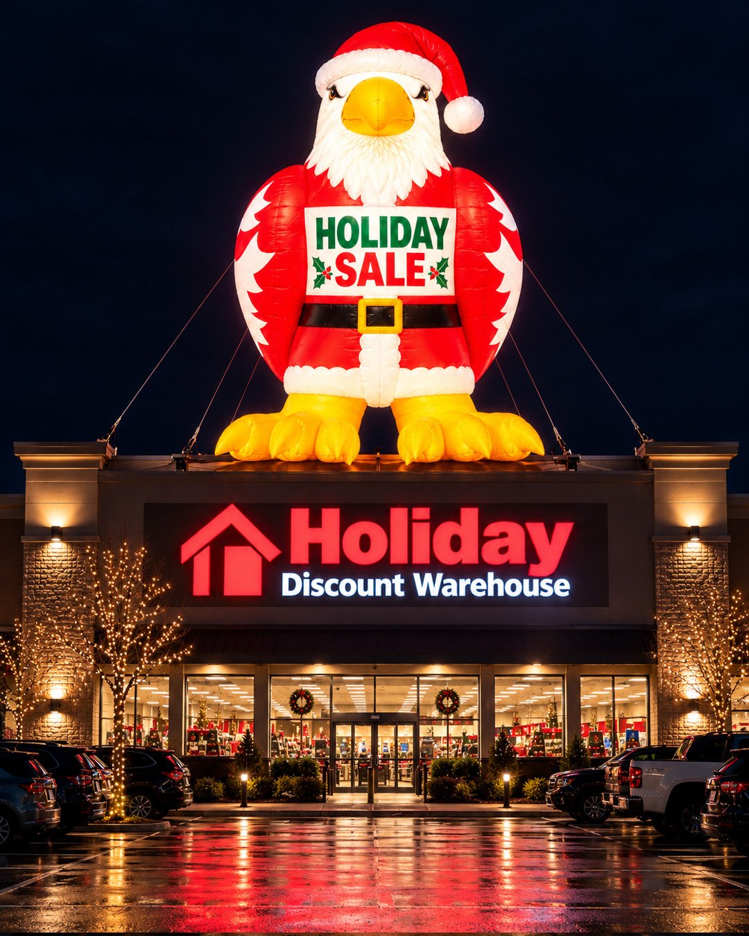 22ft Santa Claws Eagle Giant Rooftop Advertising Inflatable Balloon