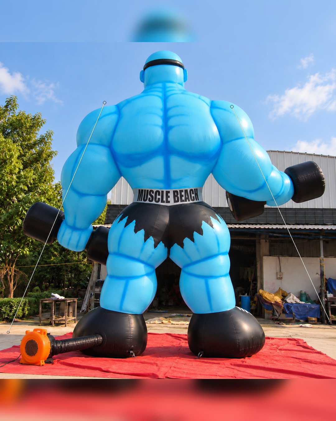 22ft giant muscle man advertising inflatable for gyms